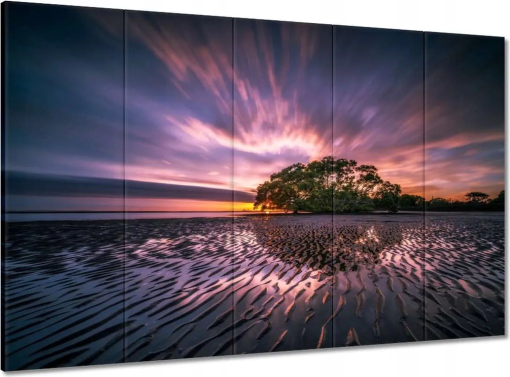 Vászonkép 100x70 Gyönyörű lila tájkép