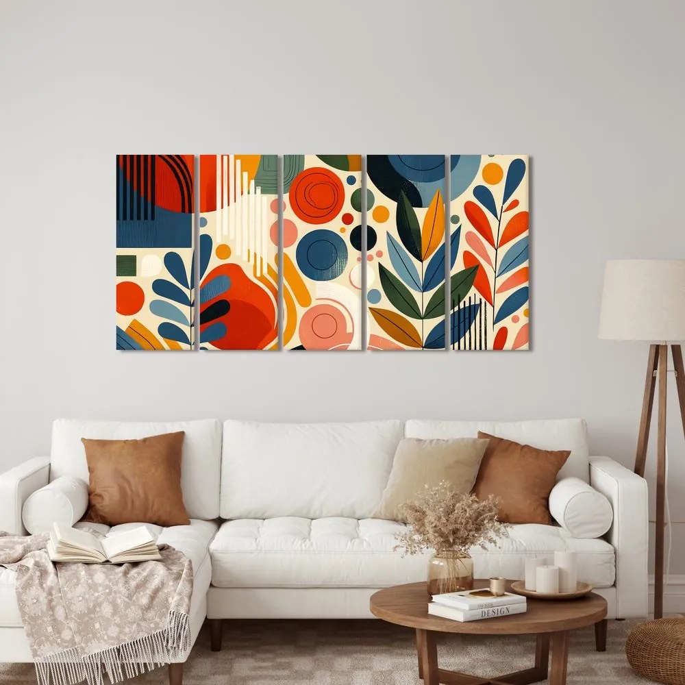 5 részes kép modern absztrakt formák