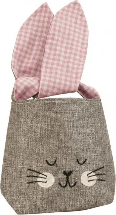 Naturo anyagzsák nyúl formájú, 14x14 cm - több változat Termék színe: Rózsaszín