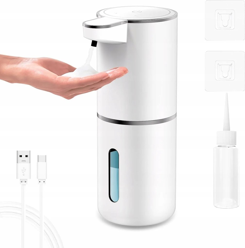 Habszappan adagoló Érintésmentes Automatikus fali Usb diszpenzer