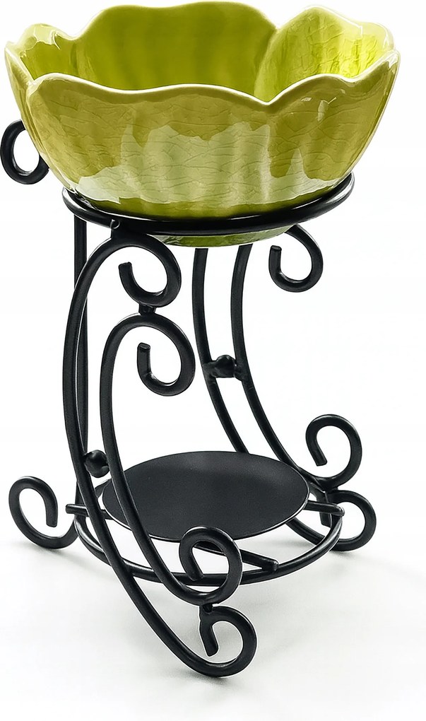 Kerámia illóolajmelegítő fém állvánnyal 12,5 cm