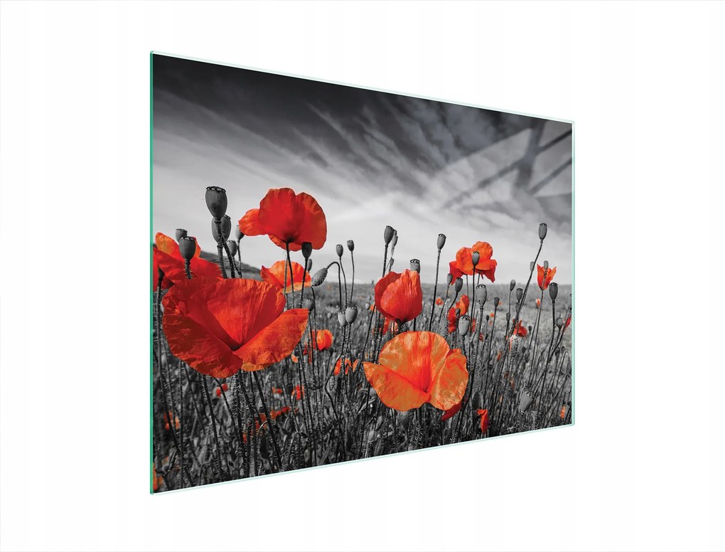 Üveg Vágódeszka 40x30 Pipacs Edzett Üveg