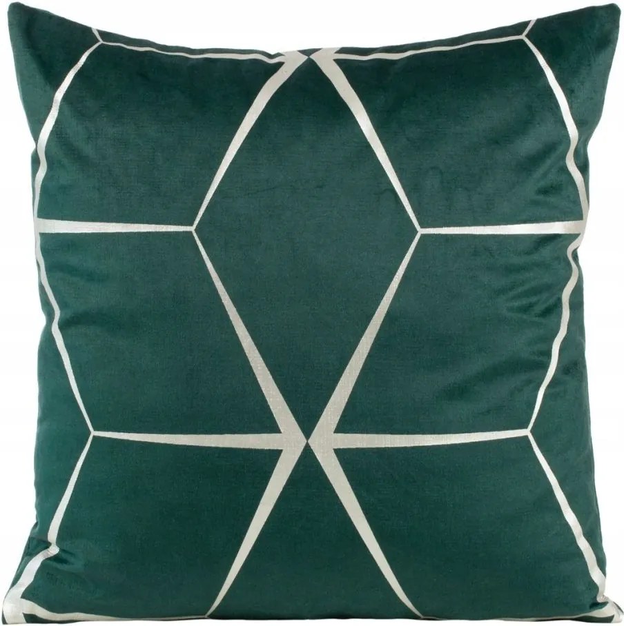 Bársony Párnahuzat 45x45 Ezüst Nyomott Mintával