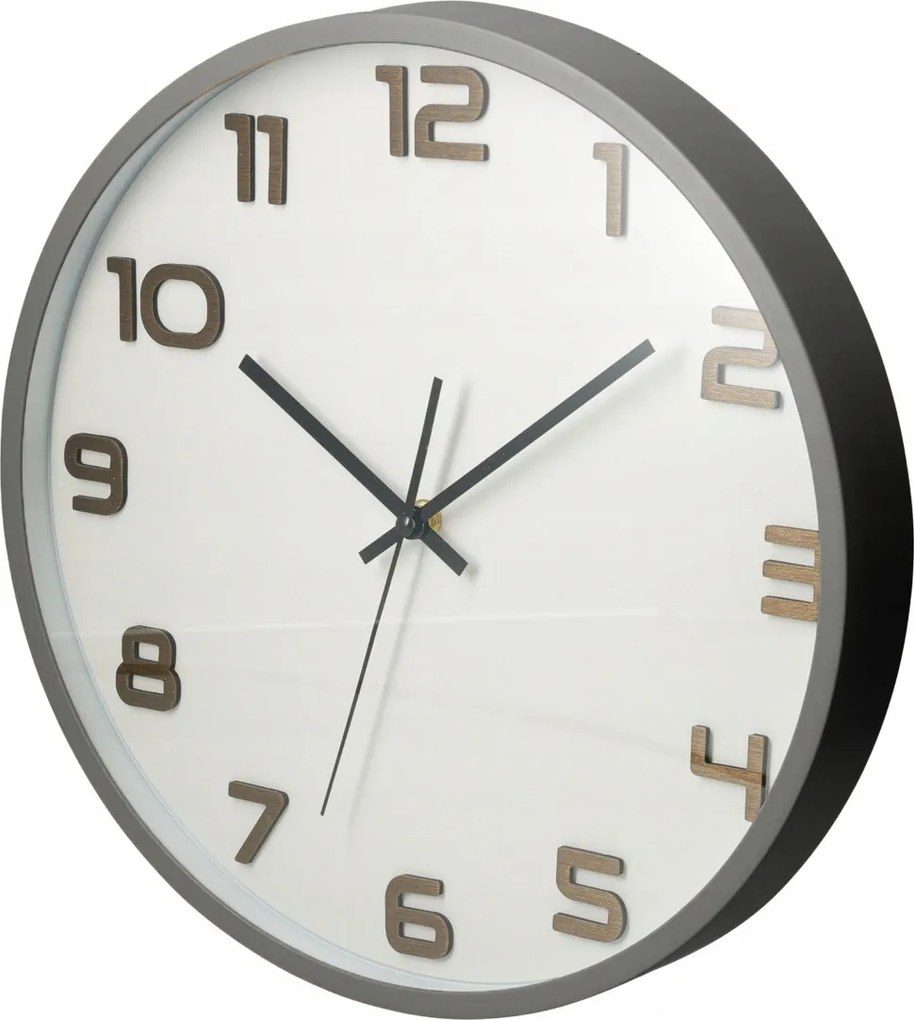 Falióra Szürke Nagy 35 CM Modern Konyha Nappali Fali Csendes