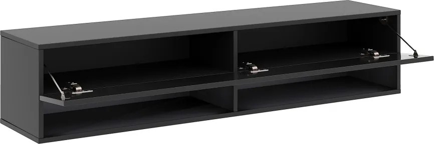 DERBY TV állvány 140 1 ajtós, fekete/fekete matt