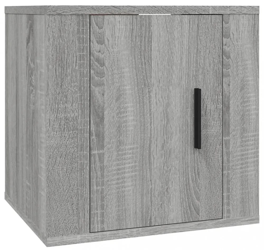 2 db szürke sonoma falra szerelhető TV-szekrény 40x34,5x40 cm