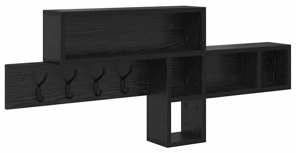 Fali Kabáthorog Musta tammi 100 x 12 x 43.5 cm Faanyag