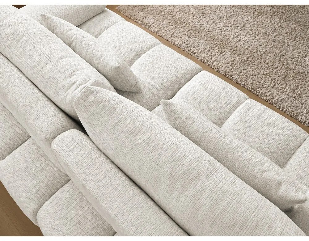 Fehér zsenília kanapé 264 cm Ivane – Bobochic Paris