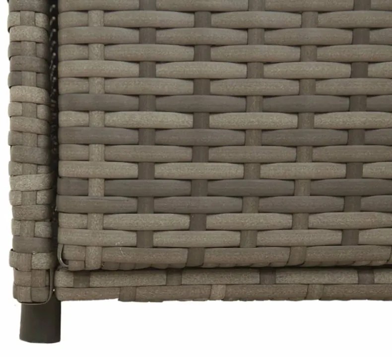 szürke polyrattan kerti tárolószekrény 55 x 55 x 111 cm