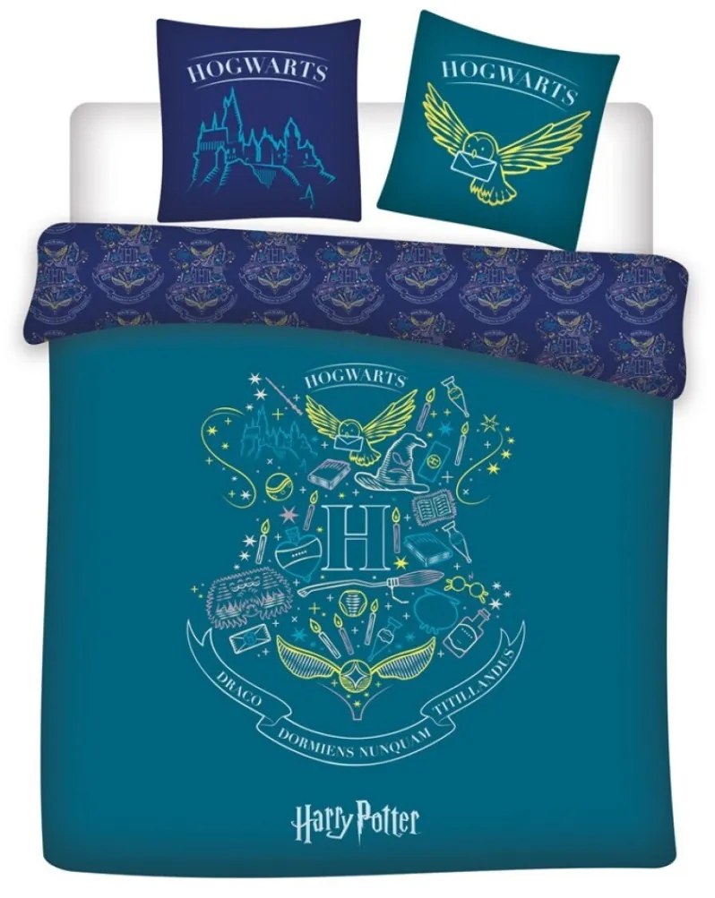 Harry Potter Dreamscape dupla, kétszemélyes ágyneműhuzat 240×220cm, 63x63 cm Microfibre