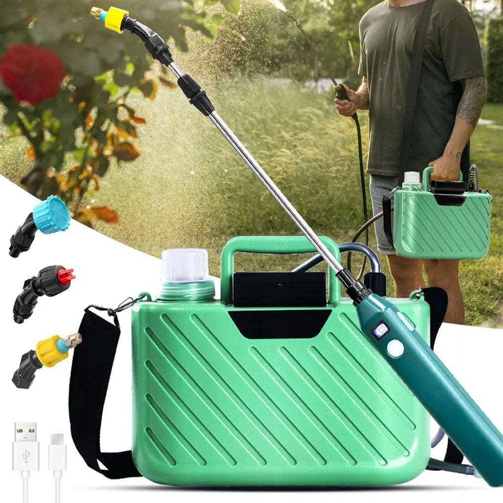 Akkumulátoros Magasnyomású Permetező Elektromos Kézi Kerti Állítható