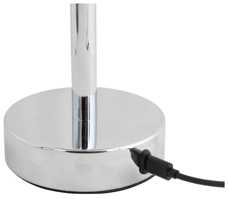 Ezüstszínű LED asztali lámpa fém búrával (magasság 24,5 cm) James – Leitmotiv