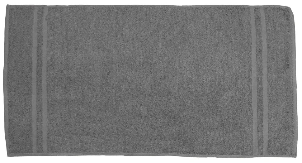DUAL BASIC szürke törölköző 50x100 cm, 100% pamut