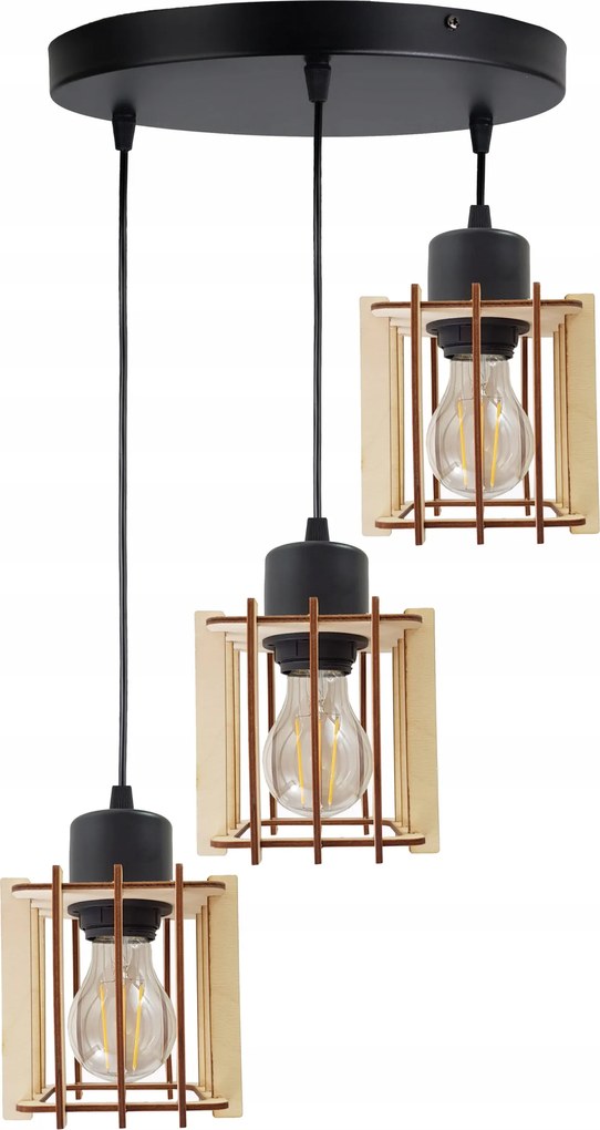 Függő Lámpa Túlnyúlás mennyezeti csillár Loft Fa 3