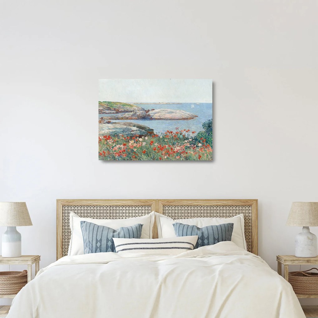 Üveg kép - Childe Hassam, Poppies, Isles of Shoals, reprodukciók (70x50 cm)