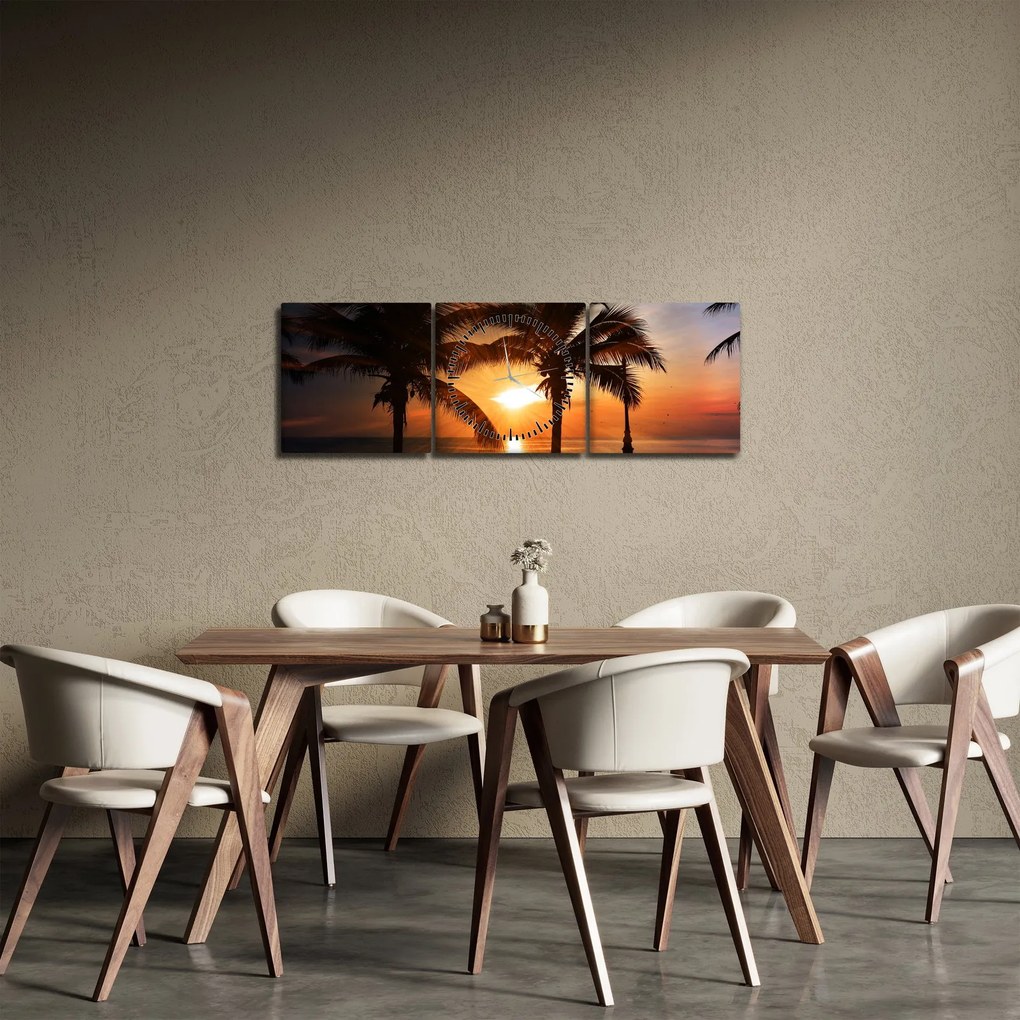 Kép - Tengerre néző kilátás (órával) (90x30 cm)