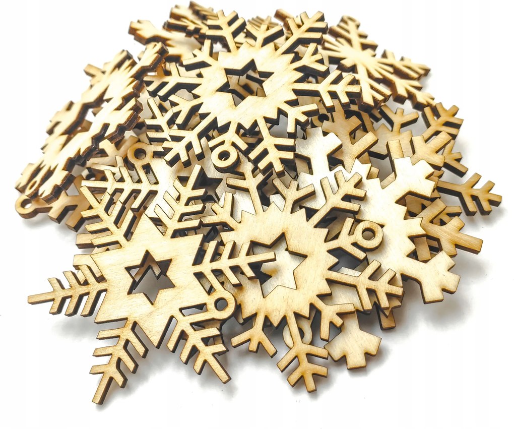 Fából készült karácsonyfadíszek Nagy Készlet