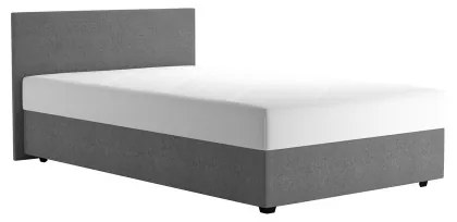DARIA kárpitozott ágy 120x200 cm tárolóval és matraccal, szürke