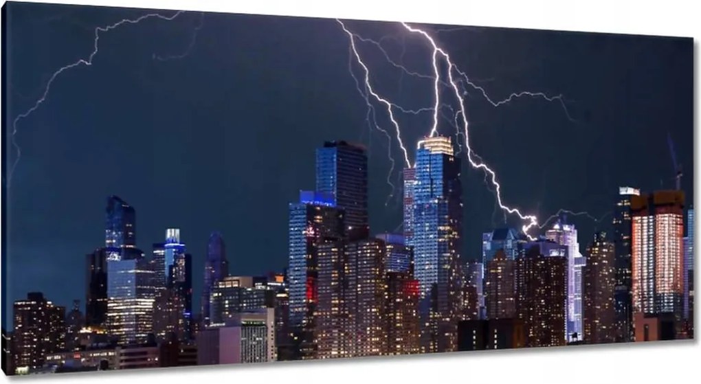 Festmények 115x55 New York éjszaka