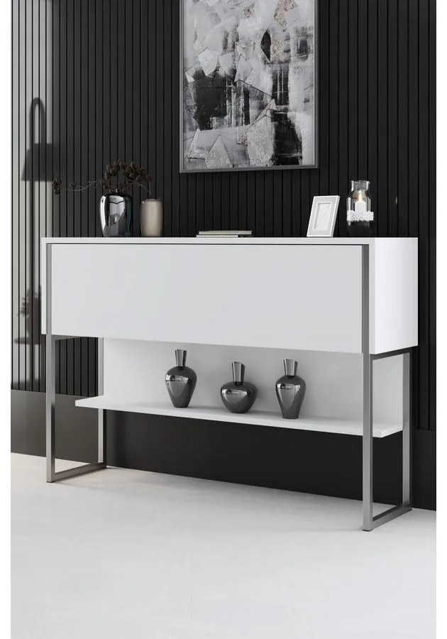 Komód Luxe - Silver, White