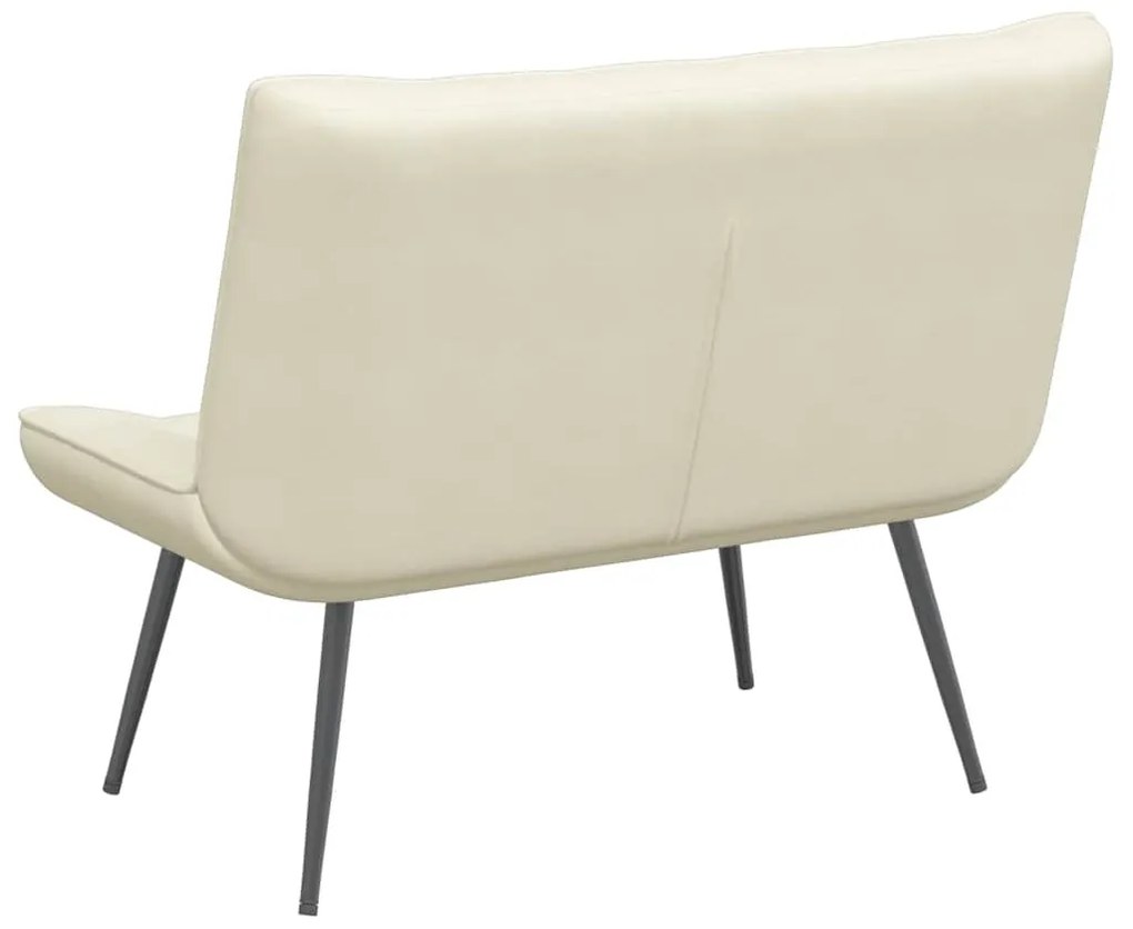 vidaXL krémszínű bársonypad 110 x 74 x 84 cm