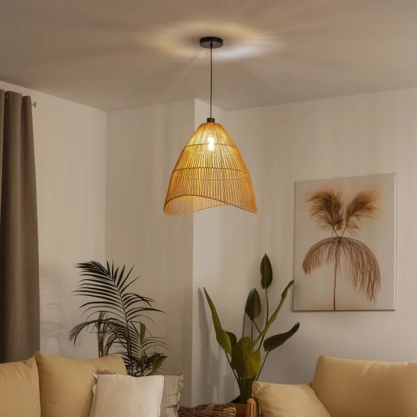 Brilagi - CERIA BOHO LED csillár kábelen 1xE27/40W/230V Ø 50 cm barna