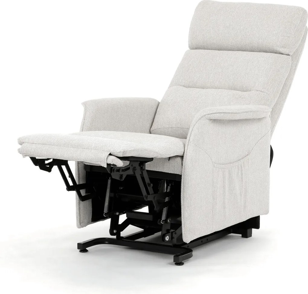 Bézs elektromos relaxfotel kábeles vezérléssel, szövet kárpitozással, TV-L8960 CRM2