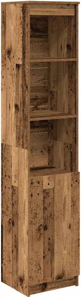 vidaXL antik fa színű szerelt fa magasszekrény 37,5x35x180 cm