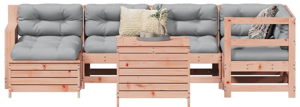 vidaXL 7 részes tömör duglászfenyő kerti kanapészett