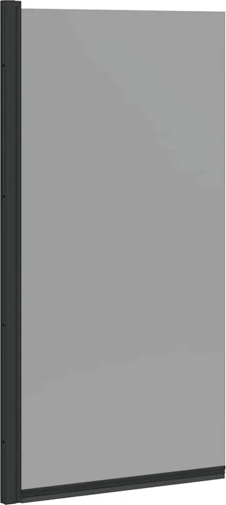 vidaXL Fürdő Zuhany Képernyő Fekete 68 x 130 cm Edzett üveg