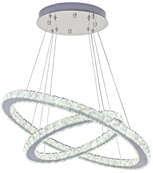 LED állítható fényerejű csillár kábellel LED/115W/230V 3000-6500K ezüst + DO