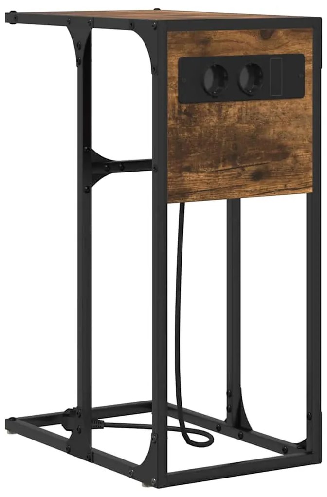 Éjjeli asztal Füstölt tölgy Faanyag