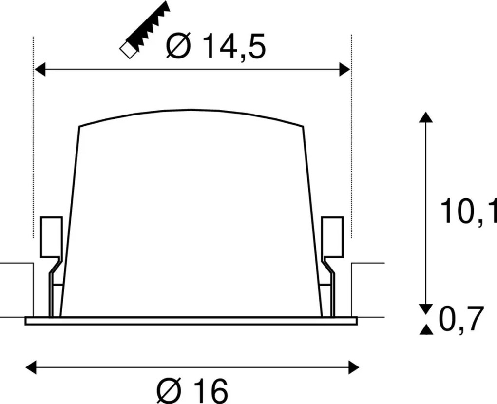 SLV 1004028 NUMINOS DL XL Fürdőszobai Beépíthető Lámpa Fehér LED IP44