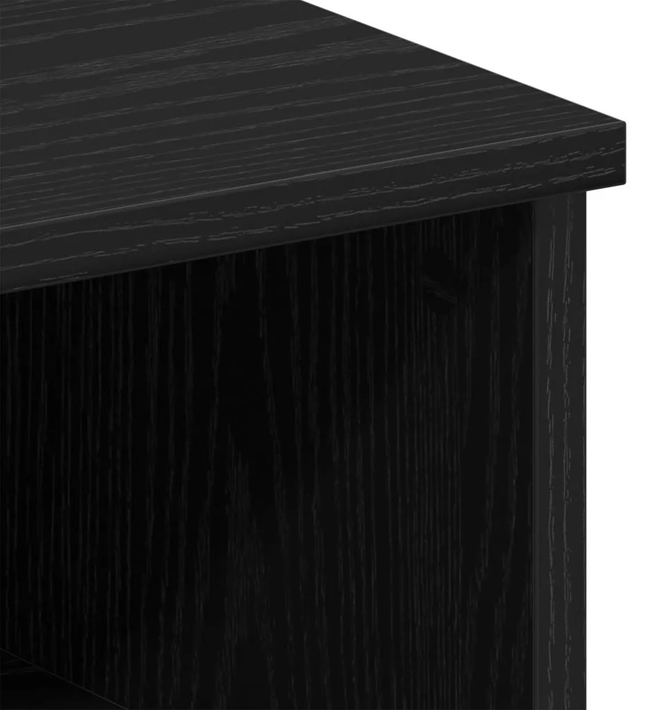 Éjjeli szekrények 2 db Fekete tölgy 50x32x60cm Mérnöki fa