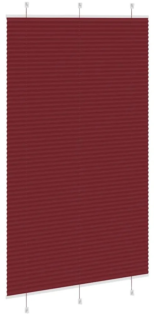 pliszírozott redőny Bordeaux piros 120x200 cm szövetszélesség