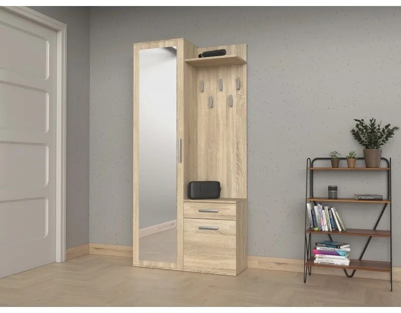 Odell Duo előszobafal, 50x180x35 cm, sonoma