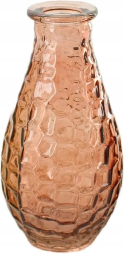 Üveg váza világos barna 7x14cm