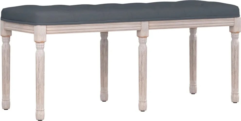 vidaXL sötétszürke bársonypad 110x40x49 cm