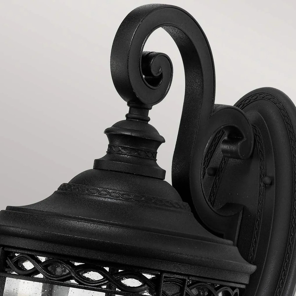 Feiss klasszikus kültéri fali lámpa english bridle fekete átlátszó elsfe-eb2-l-blk IP44