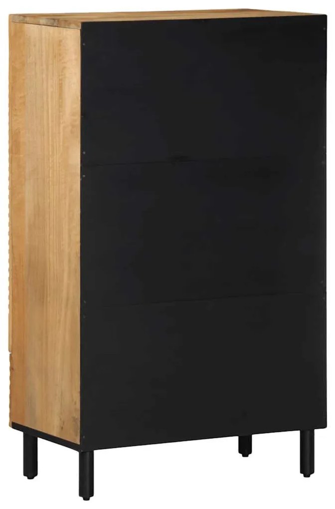 barna tömör mangófa magasszekrény 60 x 33 x 100 cm