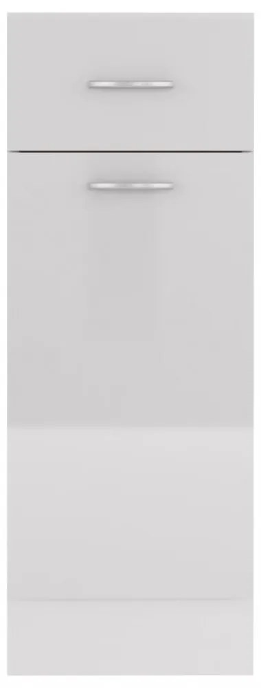 “Lyon” magasfényű fehér szerelt fa fiókos alsószekrény