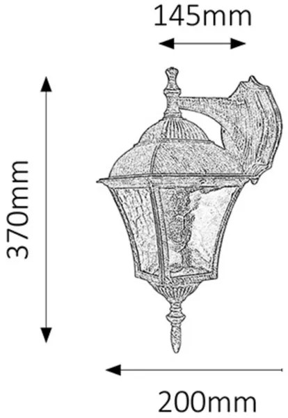 Rabalux 8391 - Kültéri fali lámpa TOSCANA 1xE27/60W/230V