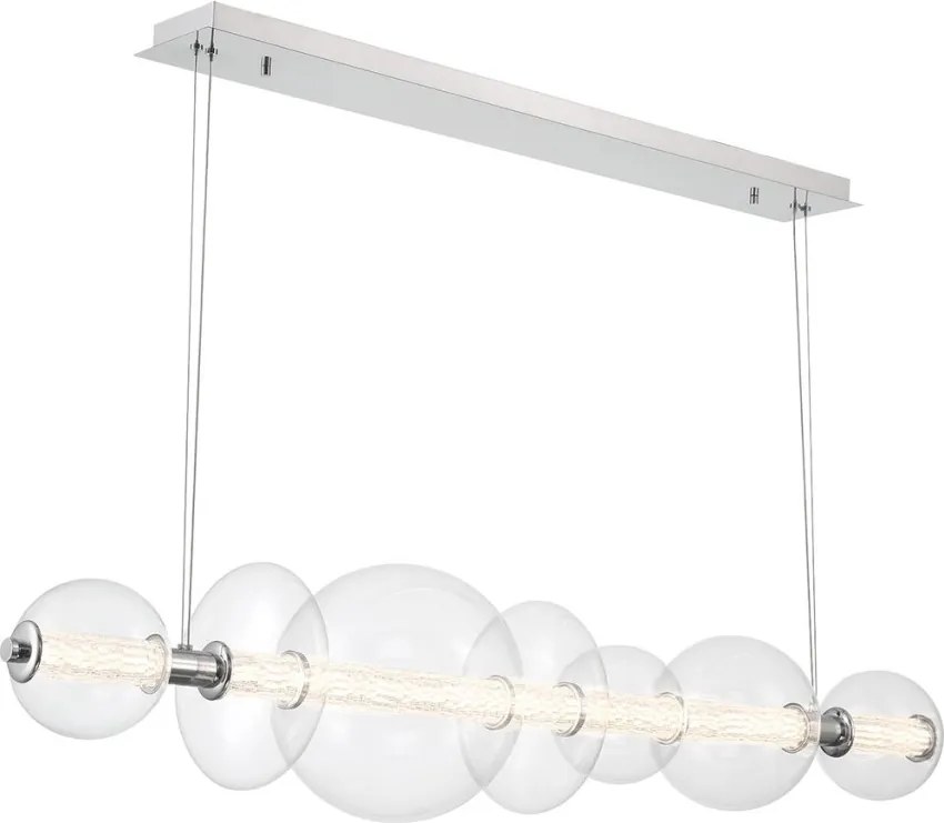 ELSTEAD QN-ATOMO-LP7-PC ATOMO Modern Függesztett Lámpa Csiszolt Króm, Átlátszó LED IP20
