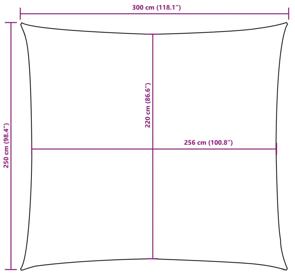 vidaXL terrakotta téglalap alakú oxford-szövet napvitorla 2,5 x 3 m