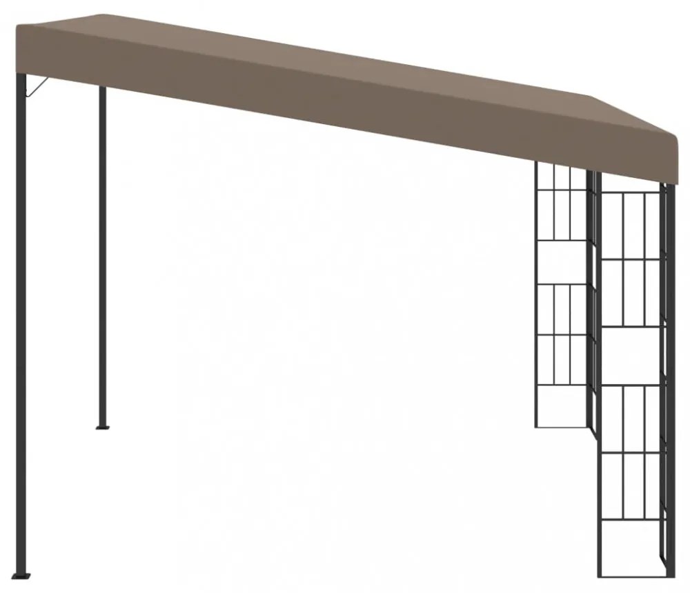 tópszínű falra szerelhető szövetpavilon 3 x 3 m