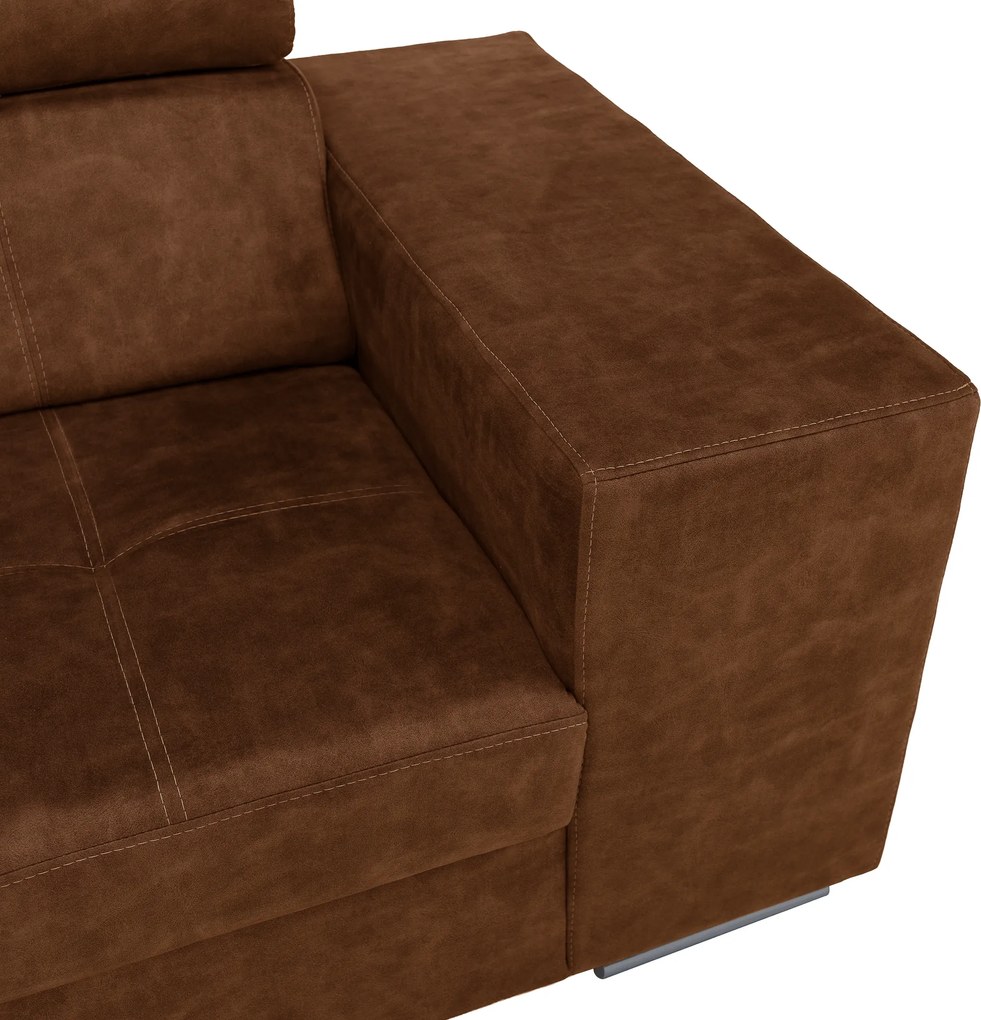 Ülőgarnitúra, barna, balos, MALAGA