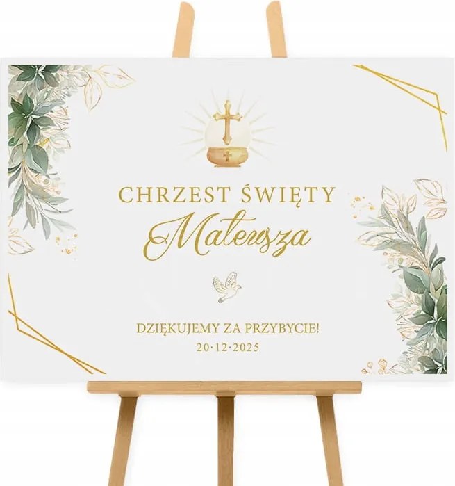 Üdvözlő poszter a keresztelő szimbólumok fogadására