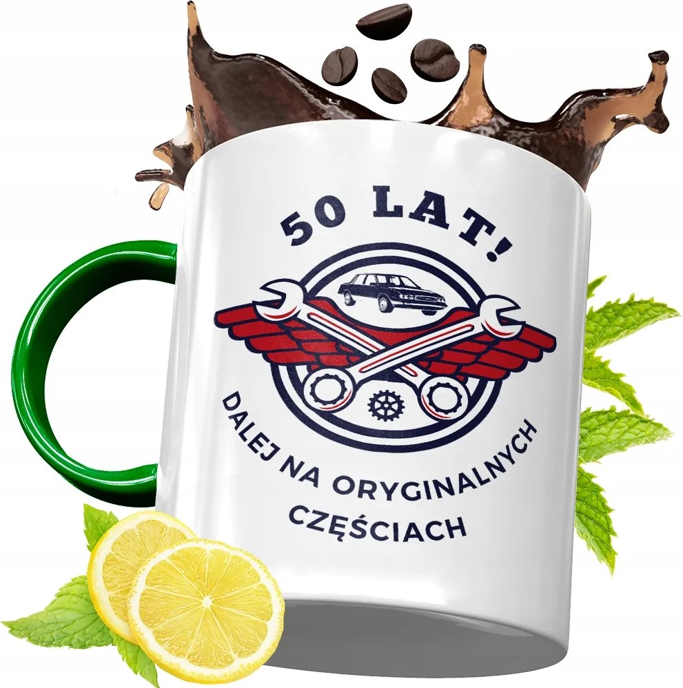 Zöld Bögre 50 50STE 50-ES Születésnapra Ajándék fényképes nyomattal