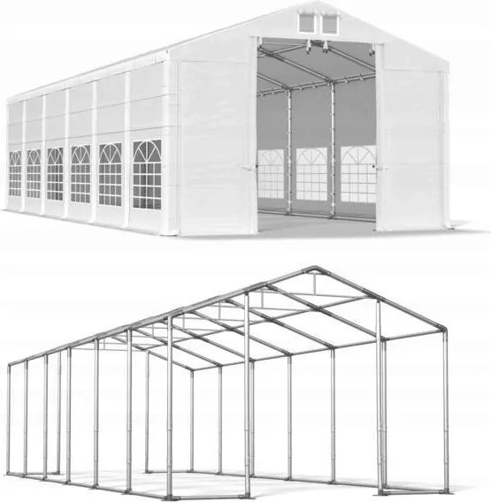 Garázs sátor 6x12m [4m] Acél Das 580 W