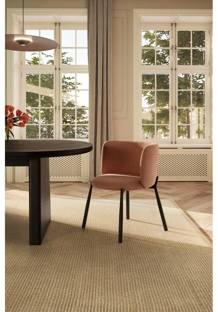 Barackszínű kárpitozott étkezőfotel szett 2 db-os Ginny – MOME